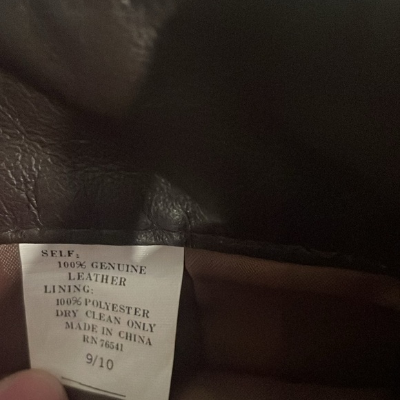 Dark Brown Leather Skirt Size 9/10 Xessorium - Picture 7 of 7